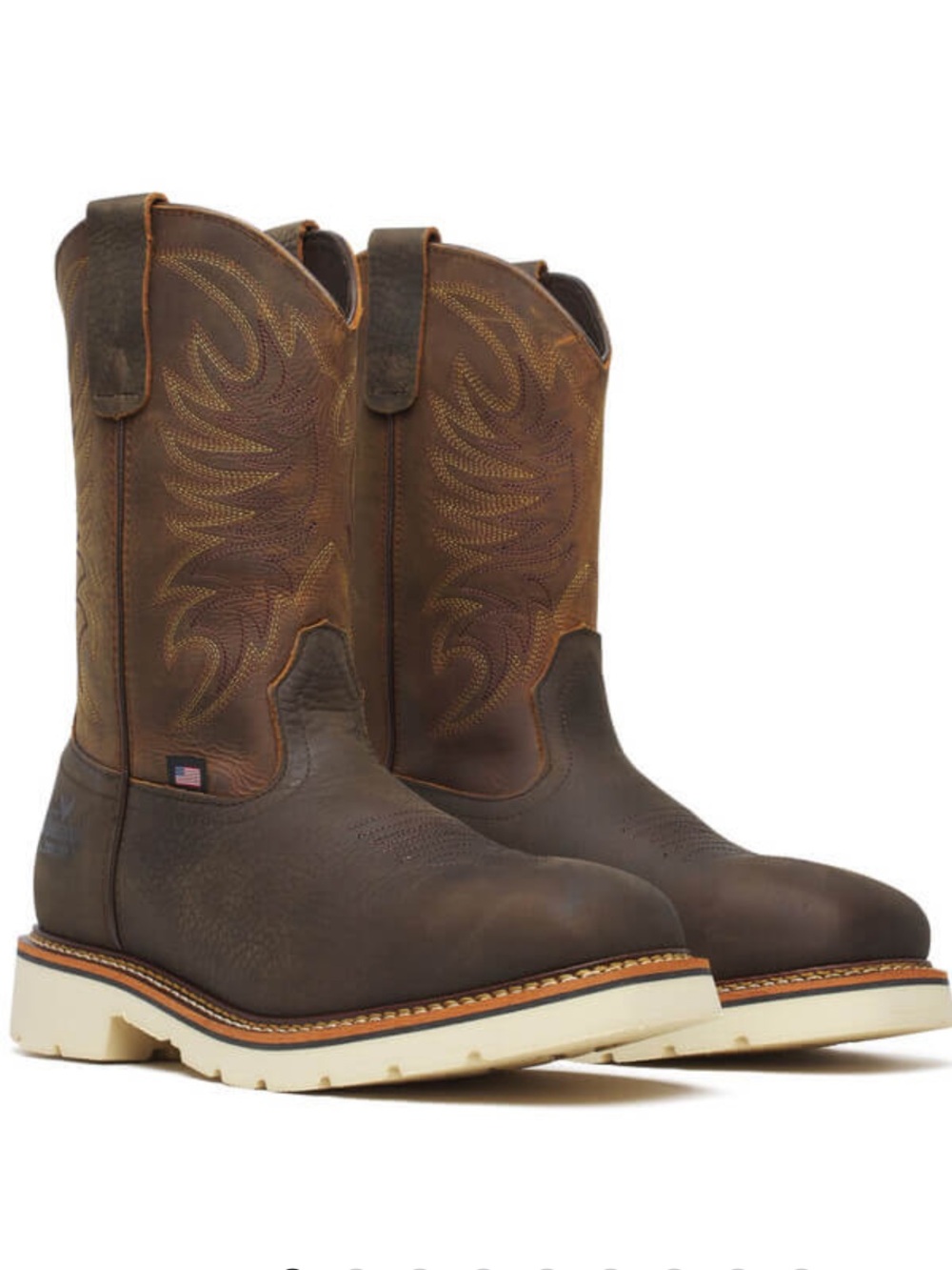 THOROGOOD MEN'S 11" USA WELLINGTON WORK BOOTS - STEEL TOE Size 10
